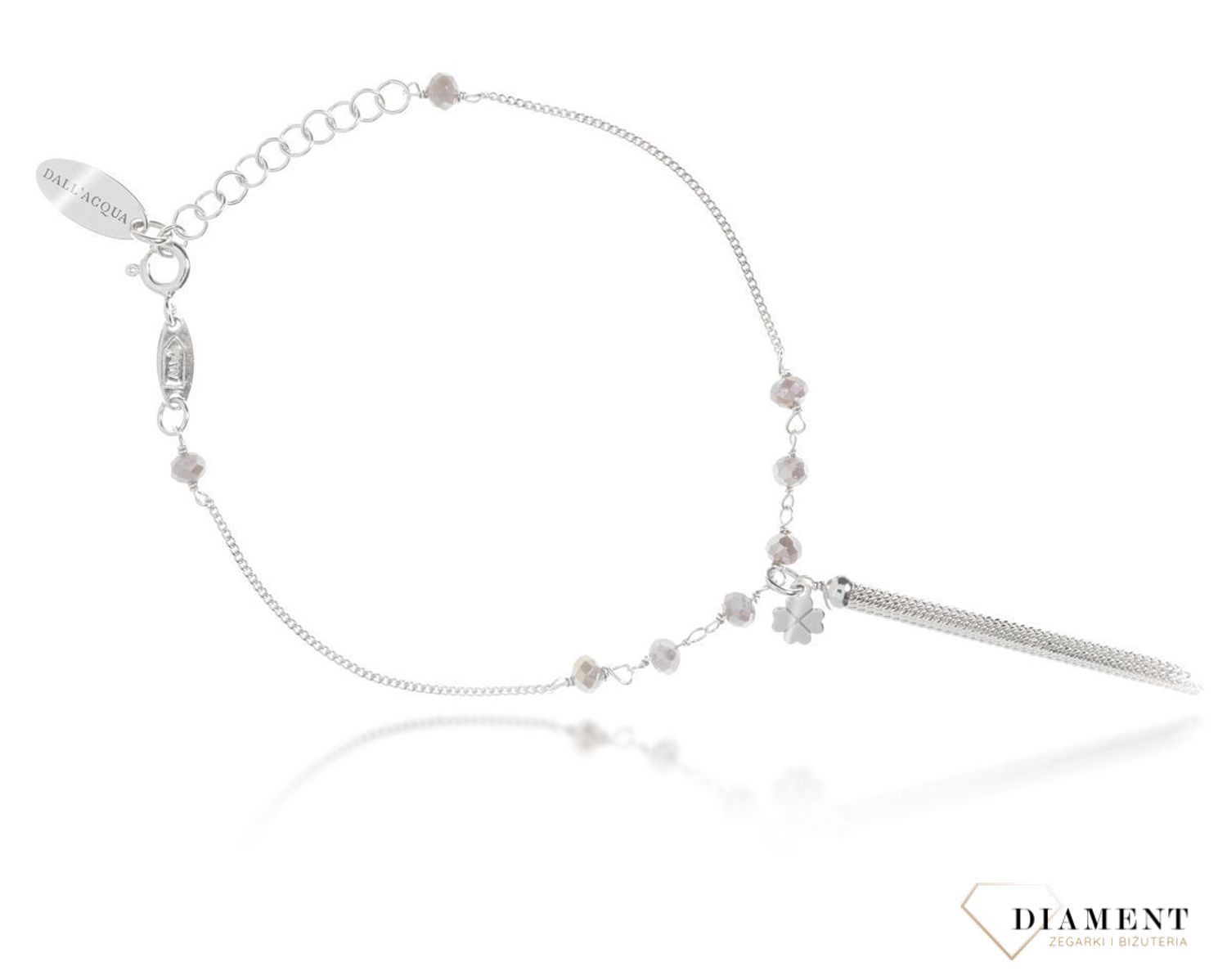 Bransoletka srebrna koniczynka ✓Srebrne Bransoletki Damskie w Sklepie z Biżuterią zegarki-diament.pl.JPG